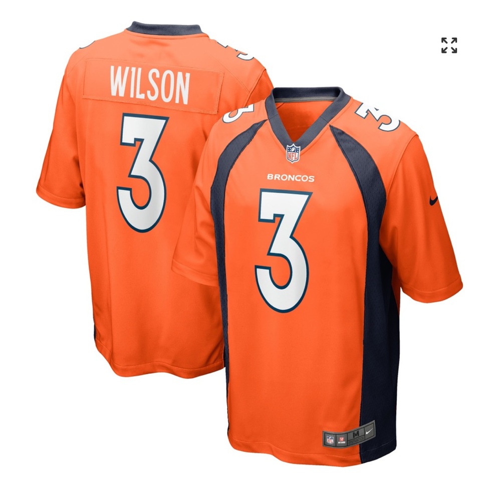 BNWT Broncos Russell Wilson Jersey, Men’s Large
